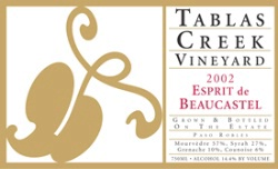 Tablas creek Esprit de Beaucastle